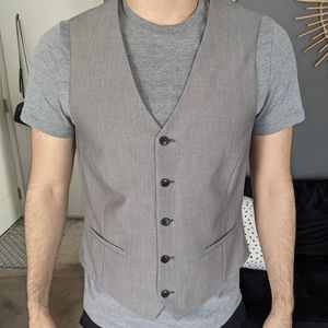 Jf J. Ferrari Slim Fit Vest Light Gray